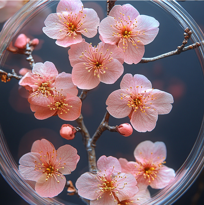 幹細胞の桜花とイメージ