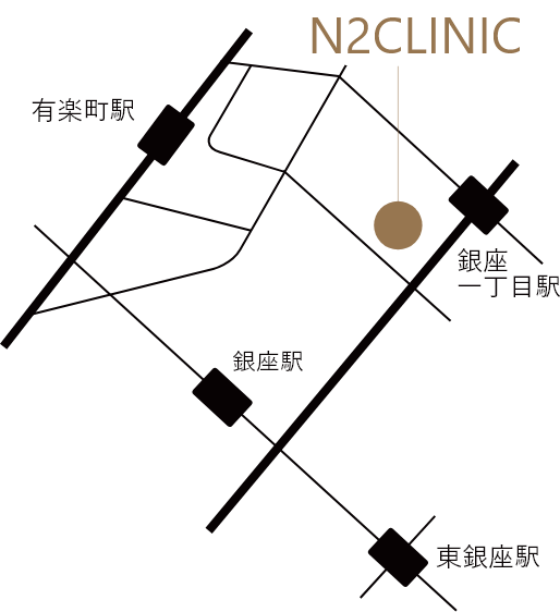 N2クリニック銀座店 アクセスマップ