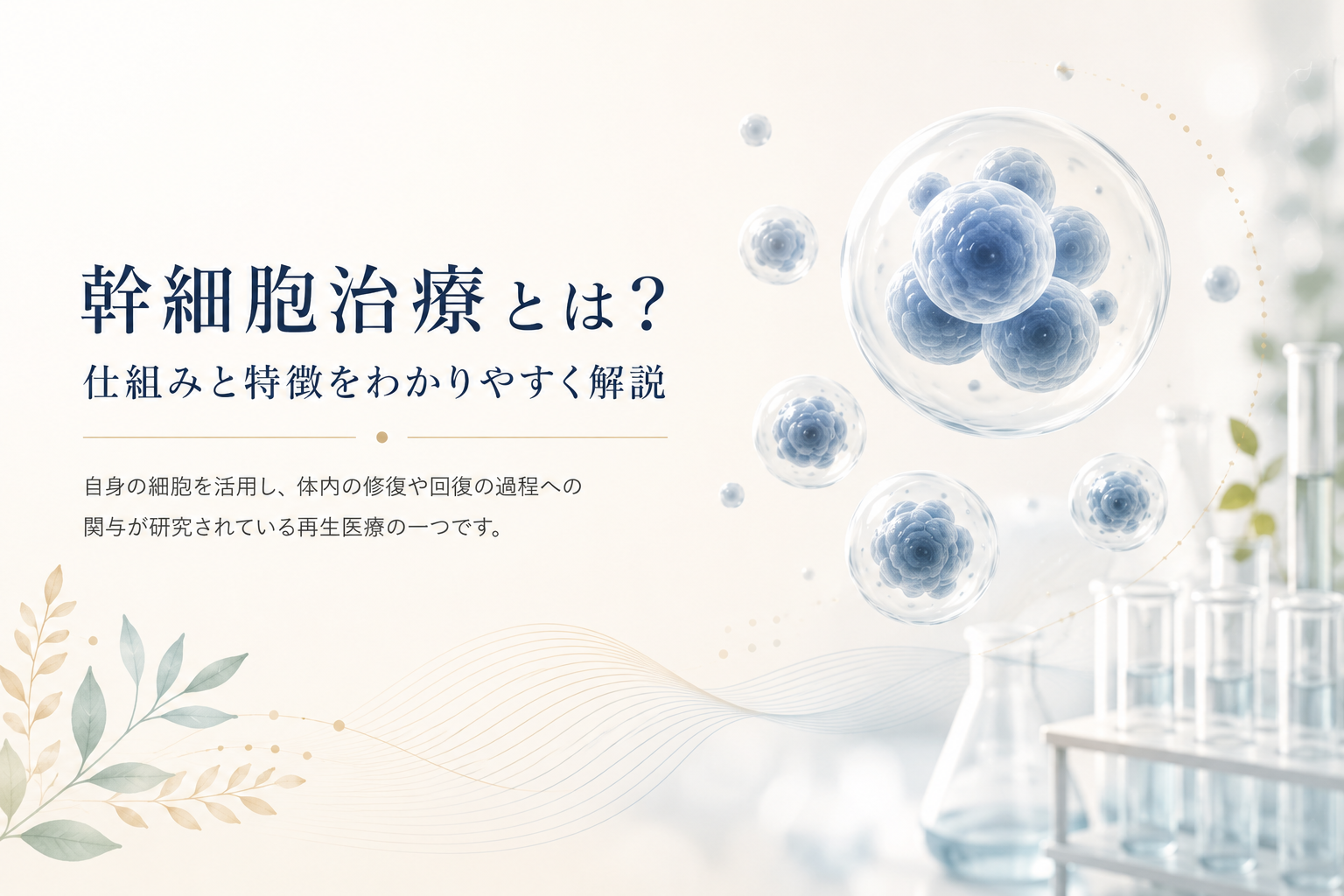 幹細胞治療の仕組みと特徴を解説する記事のヒーロー画像