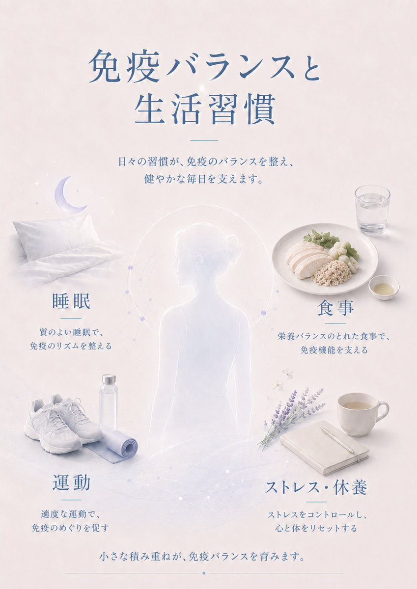 生活習慣・治療歴・現在の体調など、免疫バランス