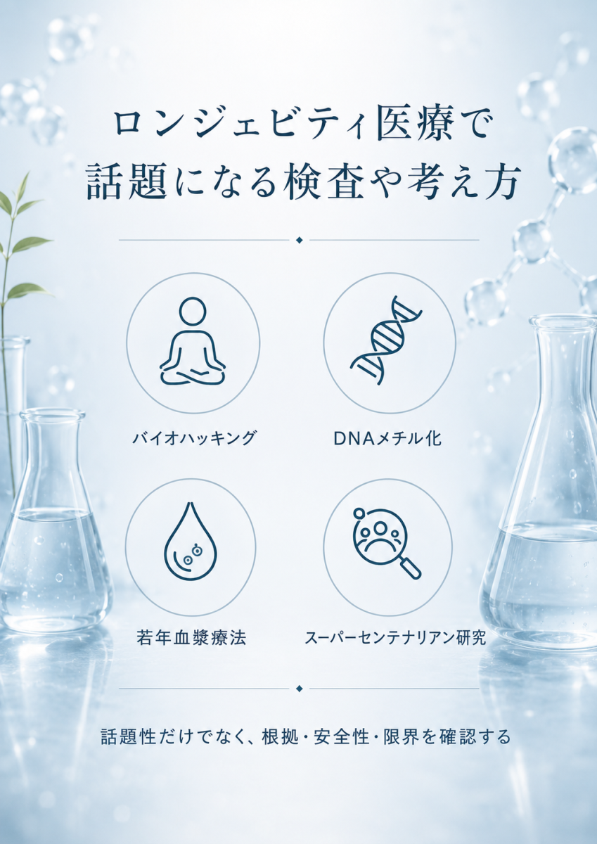 ロンジェビティ医療で話題になる検査や考え方